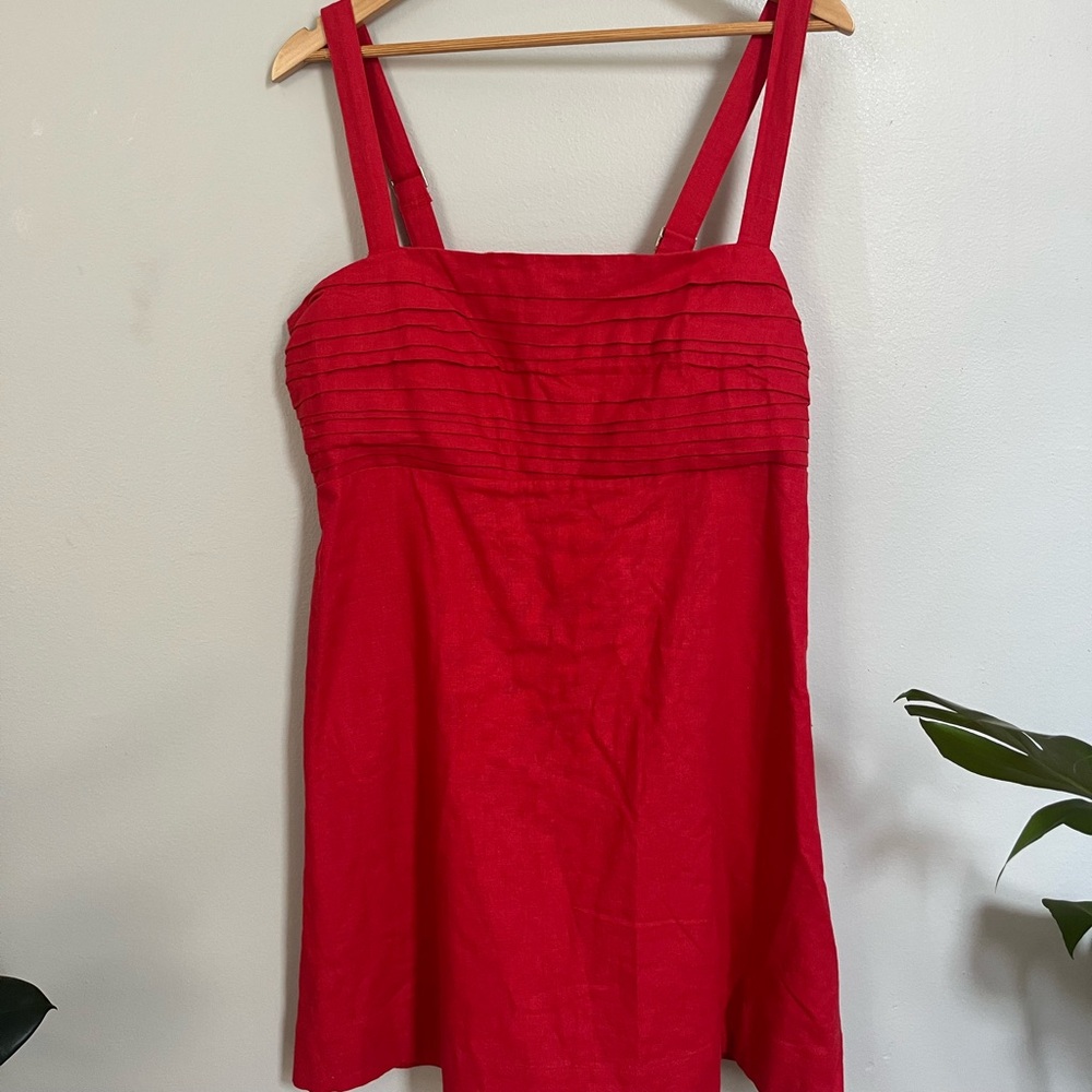Abercrombie Red Linen Sundress